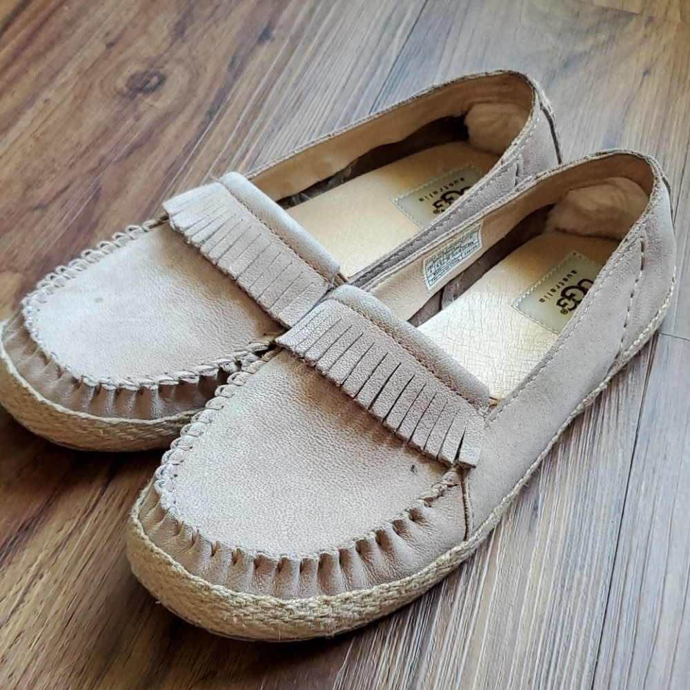 UGG Australia Leather Fringe Loafers